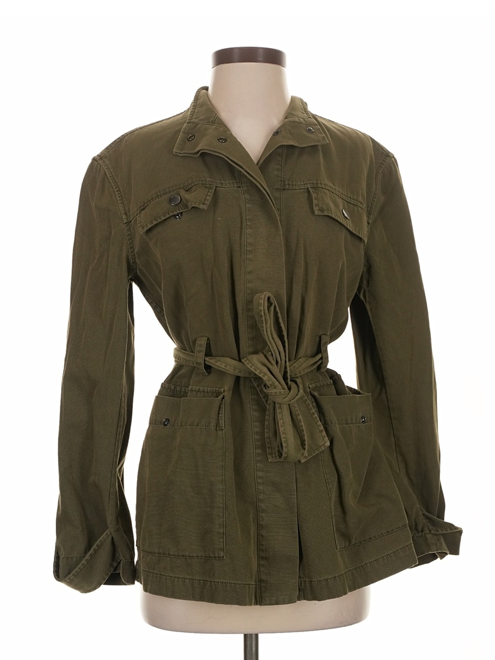 Hugo Boss Olive Utility Jacket with Waist Tie